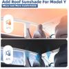 image2024 Upgrade Sunshade Roof for Tesla Model Y 20242020 NoSag Design Roof Sun Shade for Tesla Model Y Accessories 20242020 Black