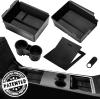 image2025 Upgrade Center Console Organizer Tray for Tesla Model Y Accessories 20242020For Tesla Model 3 Accessories 20232021 Slide SmoothlyUS Patent Cup Holder Matte BlackBlack