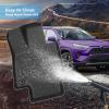 image3Pcs Floor Mats for Toyota RAV4 20242019 Include Hybrid Full Sets All Weather Floor Mat for Toyota RAV4 Accessories 20242019