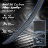 imageReal Carbon Fiber Spoiler for Tesla Model 3 1Pc Real Carbon Fiber Center Console WrapSet of 2 for Tesla Model 3 Accessories 20232017 Matte Black