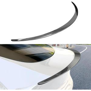 image2024 Newest Real Carbon Fiber Spoiler for Tesla Model Y 20242020 Sporty Rear Trunk Lip for Tesla Model Y Accessories 20242020 Glossy Black