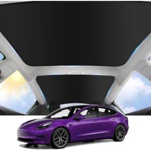 image2024 Newest Sunshade Roof for Tesla Model 3 20232021 NoSag Design Roof Sun Shade for Tesla Model 3 Accessories 20232021 Black