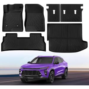 imageFloor Mats for ChevroletChevy Trax Buick Envista 2024 2025 Full Set All Weather Floor Mats for ChevroletChevy Trax Buick Envista Accessories 2024 2025 TPE Back Seat Cover Trunk Mat 