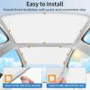 image2025 Upgrade Sunshade Roof for Tesla Model 3 20232021 NoGapSagFree Heat Insulation Glass Roof Sunshade Sunroof for Tesla Model 3 Accessories 20232021 White Beige