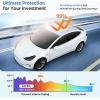 image2026 Upgrade Sunshade Roof For Tesla Model 3 Highland 20222026 NoGapSagFree Heat Insulation Glass Roof Sunshade Sunroof for Tesla Model 3 Accessories 2026 2025 2024 202 2022 BeigeBeige
