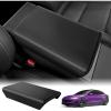 image2026 Upgrade Center Console Cover for Tesla Model Y Juniper Accessories 2025 2026For Tesla Model 3 Highland Accessories 2024 2025 2026 NonSlip Armrest Cover TPE Armrest Protector BlackBlack