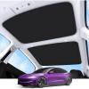image2026 Upgrade Sunshade Roof for Tesla Model 3 Highland 20222026 NoGapSagFree Heat Insulation Glass Roof Sunshade Sunroof for Tesla Model 3 Accessories 2026 2025 2024 202 2022 BlackBlack