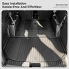 image:image2027 for Kia Telluride Floor Mats Only Hybrid 7Seat All Weather TPE Cargo Mat with Backrest Mat for Kia Telluride Accessories 2027 EXSXXLine SXSX PrestigeXLine SX Prestige Black Black