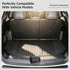 image:image2027 for Kia Telluride Floor Mats Only Hybrid 7Seat All Weather TPE Cargo Mat with Backrest Mat for Kia Telluride Accessories 2027 EXSXXLine SXSX PrestigeXLine SX Prestige Black Black