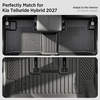 image:image2027 for Kia Telluride Floor Mats Only Hybrid 7Seat All Weather TPE Cargo Mat with Backrest Mat for Kia Telluride Accessories 2027 EXSXXLine SXSX PrestigeXLine SX Prestige Black Black