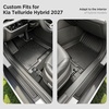 image:image2027 for Kia Telluride Floor Mats Only Hybrid 7Seat All Weather TPE Cargo Mat with Backrest Mat for Kia Telluride Accessories 2027 EXSXXLine SXSX PrestigeXLine SX Prestige Black Black