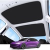 image:image2026 Upgrade Sunshade Roof for Tesla Model Y Juniper 2025 2026 NoGapSagFree Heat Insulation Glass Roof Sunshade Sunroof for Tesla Model Y Accessories 2026 2025 BeigeBlack