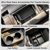image:image3PCS Center Console Organizer for Toyota Sienna 20212026  Armrest Divider Cup Holder for Toyota Sienna Accessories 20262021Black