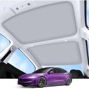 image:image2026 Upgrade Sunshade Roof For Tesla Model Y Accessories 20242020  NoGapSagFree Heat Insulation Glass Roof Sunshade Sunroof for Tesla Model Y 2024 2023 2022 2021 2020 GrayBeige