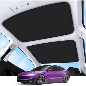 image:image2026 Upgrade Sunshade Roof For Tesla Model Y Accessories 20242020  NoGapSagFree Heat Insulation Glass Roof Sunshade Sunroof for Tesla Model Y 2024 2023 2022 2021 2020 GrayBlack