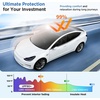 image:image2026 Upgrade Sunshade Roof for Tesla Model 3 Accessories 20262022  NoGapSagFree Heat Insulation Glass Roof Sunshade Sunroof for Tesla Model 3 Highland 2026 2025 2024 202 2022 BlackBlack