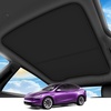 image:image2026 Upgrade Sunshade Roof for Tesla Model 3 Accessories 20262022  NoGapSagFree Heat Insulation Glass Roof Sunshade Sunroof for Tesla Model 3 Highland 2026 2025 2024 202 2022 BlackBlack