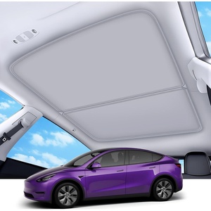 image:image2026 Upgrade Sunshade Roof for Tesla Model 3 Accessories 20262022  NoGapSagFree Heat Insulation Glass Roof Sunshade Sunroof for Tesla Model 3 Highland 2026 2025 2024 202 2022 BlackBeige
